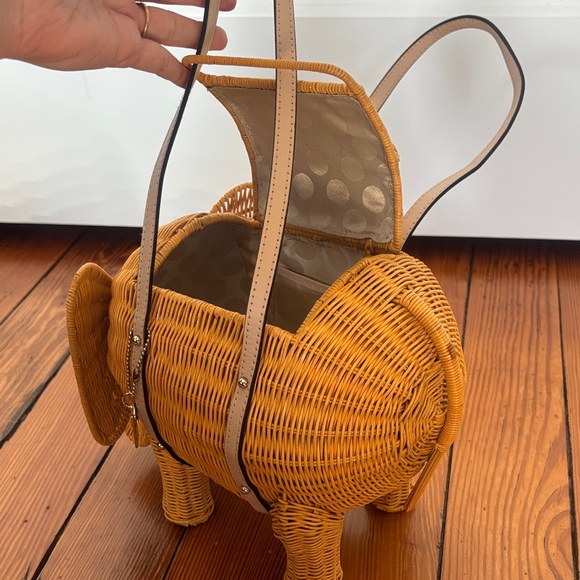 Kate Spade Elephant Wicker Handbag - Picture 7 of 8